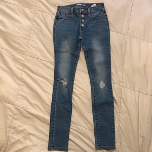 Old Navy Rockstar high waisted button fly